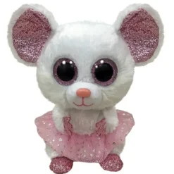 TY Mini Peluches|Peluche Beanie Boo'S - Nina La Souris 15 Cm
