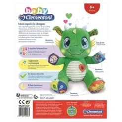 Clementoni Peluches Interactives|Peluche D'Eveil Mon Copain Le Dragon