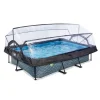 Exit Toys Piscine Stone 300 X 200 X 65 Avec Pompe Filtrante Et Dome- Bouées Jeux Gonflables Et Piscines