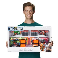 Zuru Pistolets Xshot Skins - Pack De 4- Nerf Et Jeux De Tirs