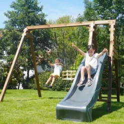 Soulet Portique En Bois Prune- Balancoires Et Portiques