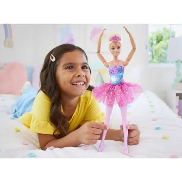 Mattel Poupées|Poupee Barbie Ballerine Lumieres Magiques