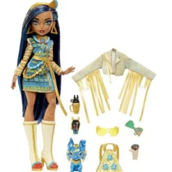 Mattel Poupées|Poupee Cleo De Nile Et Son Animal De Compagnie - Monster High