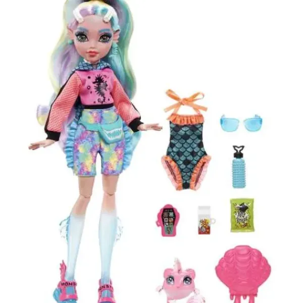 Mattel Poupées|Poupee Lagoona Blue Et Son Animal De Compagnie - Monster High