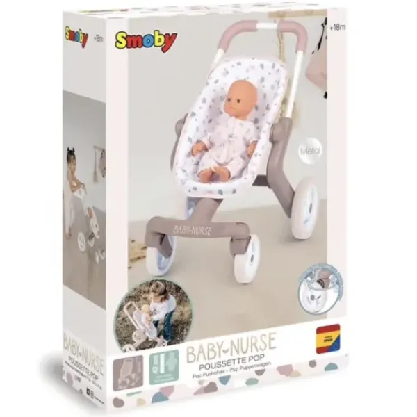 Smoby Accessoires Poupons|Poussette Pop Baby Nurse