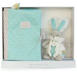 Doudou Et Compagnie Protege Carnet De Sante Et Doudou Sucre Amande- Coffret Cadeaux, Naissance