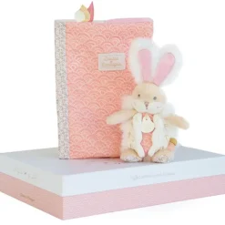 Doudou Et Compagnie Protege Carnet De Sante Et Doudou Sucre Rose- Coffret Cadeaux, Naissance
