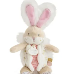 Doudou Et Compagnie Protege Carnet De Sante Et Doudou Sucre Rose- Coffret Cadeaux, Naissance