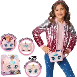 Spin Master Purse Pets - Sac A Main Interactif - Licorne- Mode, Bijoux, Décoration, Cosmetiques