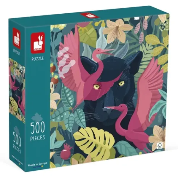 Janod Puzzles Enfants De 250 À 1000 Pièces|Puzzle 500 Pieces - Panthere Mystique