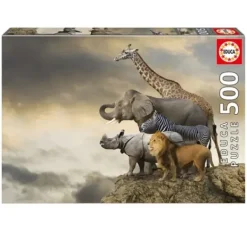 Educa Puzzles Adultes|Puzzle 500 Pieces Animaux Au Bord De La Falaise