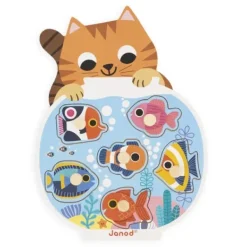 Janod Puzzle Bébé / Enfant|Puzzle 6 Pieces Aquarium