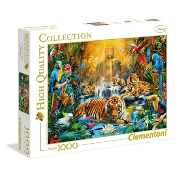 Clementoni Puzzles Adultes|Puzzle 1000 Pieces Tigre Mystique