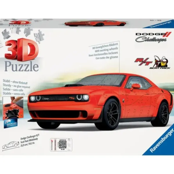 Ravensburger Puzzles 3D|Puzzle 3D Dodge Challenger R/T Scat Pack Widebody