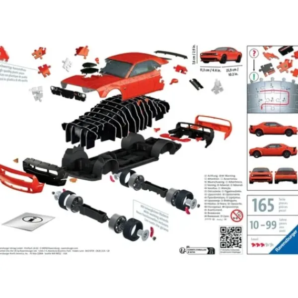 Ravensburger Puzzles 3D|Puzzle 3D Dodge Challenger R/T Scat Pack Widebody
