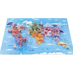 Janod Puzzles Enfants De 250 À 1000 Pièces|Puzzle Educatif - Les Curiosites Du Monde 350 Pieces