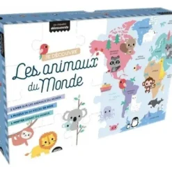 Auzou Puzzles Bois|Puzzle En Bois - Je Découvre Les Animaux Du Monde