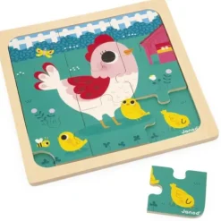 Janod Puzzles Bois|Puzzle En Bois Poulette Henriette