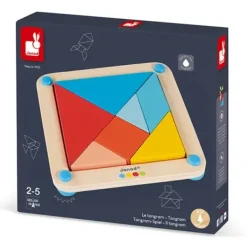 Janod Puzzle Bébé / Enfant|Puzzle J'Apprends Les Formes Le Tangram - Essentiel