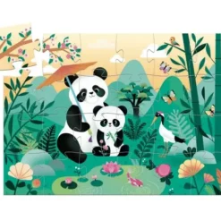 Djeco Puzzle Bébé / Enfant|Puzzle Leo Le Panda 24 Pieces