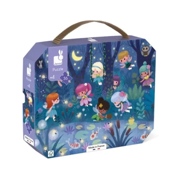 Janod Puzzle Bébé / Enfant|Puzzle Les Fees Et Les Nenuphars 36 Pieces