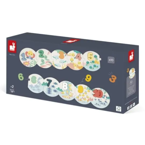 Janod Puzzles Bois|Puzzle Mes Premiers Chiffres