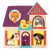 Janod Puzzles Bois|Puzzle Musical En Bois 5 Pieces Animaux