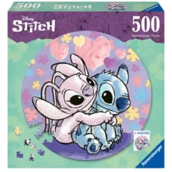 Ravensburger Puzzle 500 À 1000 Pièces|Puzzle Rond 500 Pieces - Stitch