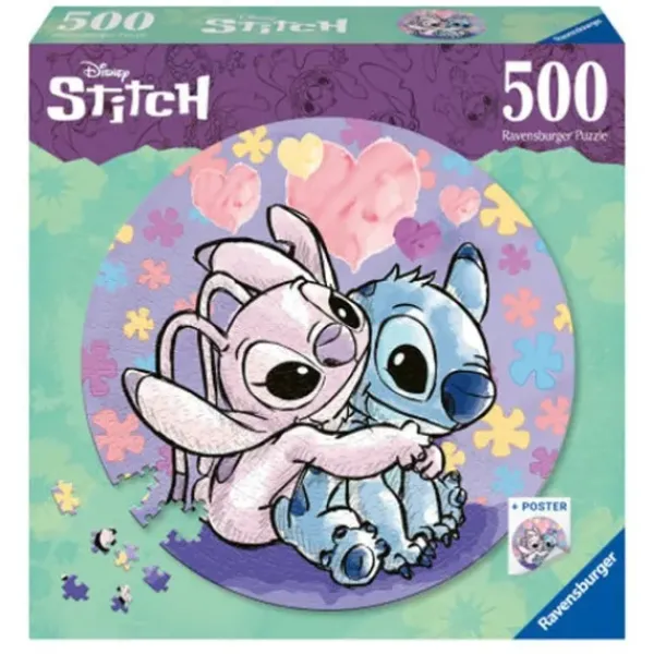 Ravensburger Puzzle 500 À 1000 Pièces|Puzzle Rond 500 Pieces - Stitch