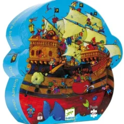 Djeco Puzzles Enfants De 50 À 249 Pièces|Puzzle Silhouette Bateau 54 Pieces