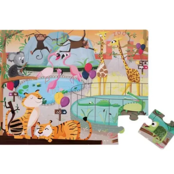 Janod Puzzle Bébé / Enfant|Puzzle Tactile Zoo 20 Pieces