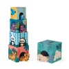 Janod Pyramide En Carton Et Figurines En Bois - Partenariat Wwf®- Jouets À Emboîter, À Empiler