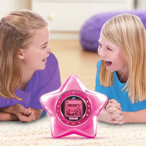 VTech Radio Réveil Projecteur Kidimagic Starlight Rose- Radios Réveil