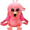TY Peluches Porte-clés|Sac A Dos Peluche Gilda Le Flamant Rose