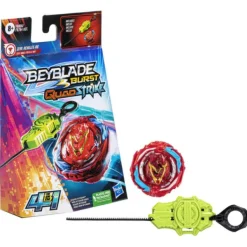Hasbro Starter Pack Beyblade Burst Quadstrike - Toupie Zeal Achilles A8- Jeux De Récréation