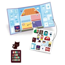 Djeco Stickers Repositionnables Maison- Découpage, Collage, Pliage