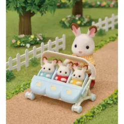 Sylvanian Families Heros & Univers|- 5533 - La Poussette Des Triples