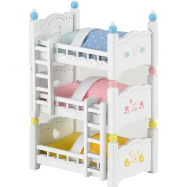 Sylvanian Families Heros & Univers|- 4448 - Les Lits Superposes A 3 Couchettes Bebes