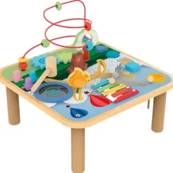 WOOD N PLAY Table D'Activités Les Animaux De La Foret- Jouets À Emboîter, À Empiler