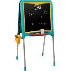 Smoby Tableau Tubes - Ardoise Double Face - Magnetique / Craie - + 80 Accessoires Inclus - Vert- Tableaux, Ardoises