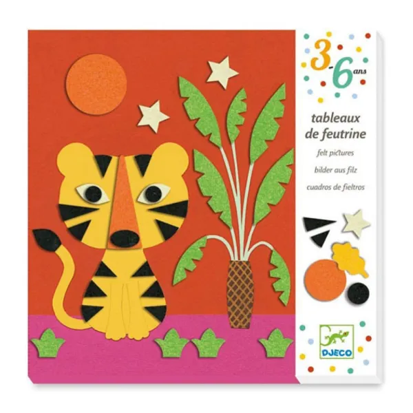 Djeco Tableaux De Feutrine Douce Nature- Découpage, Collage, Pliage