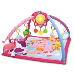 VTech Tapis D'éveil - Lumi Tapis Des P'Tits Copains Rose- Tapis D'éveil