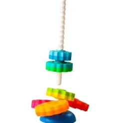 Fat Brain Toys Tour A Empiler Spin Again- Jouets À Emboîter, À Empiler