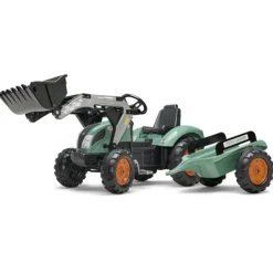 Falk Tracteur A Pedales Farm Lander Avec Pelle Et Remorque- Tracteurs À Pédales