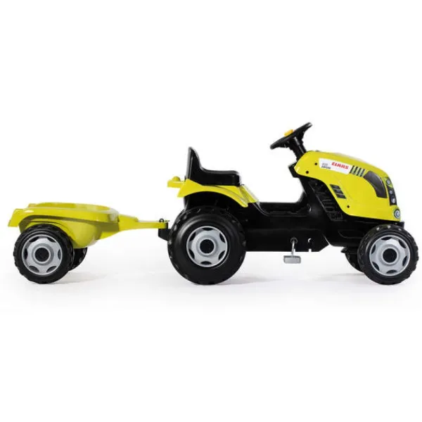 Smoby Tracteur Farmer Xl Claas + Remorque- Tracteurs À Pédales