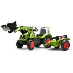 Falk Tractopelle Claas Et Remorque- Tracteurs À Pédales