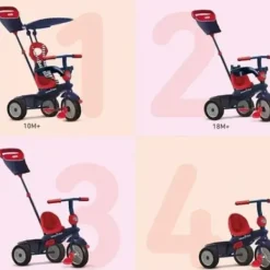 Globber Tricycles|Tricycle Exploreur 4 En 1 Rose Poudre