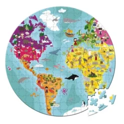 Janod Puzzles Enfants De 50 À 249 Pièces|Valisette Puzzle Planete Bleue 208 Pieces